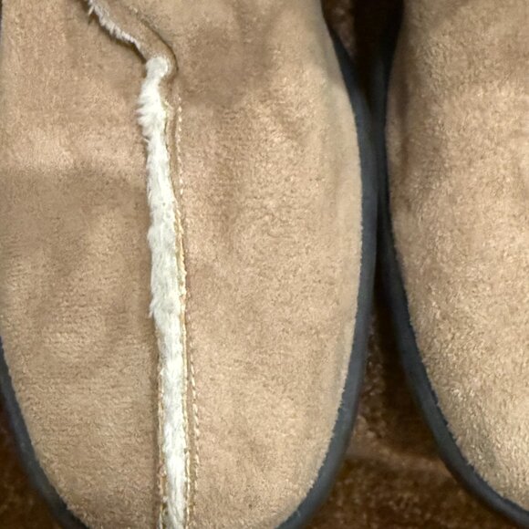 Vaneli Suede Booties with Faux Fur Trim, Tan/Cream, Sz 8N - Picture 8 of 11